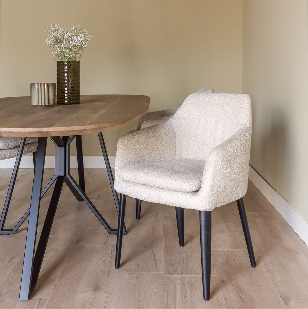 Organische eiken eettafel Mila - sand oak