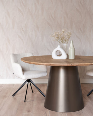 Ronde eettafel eikenhout Lotte voorkant