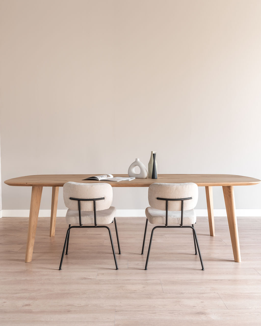 eettafel deens ovaal eikenhout Finn voorkant