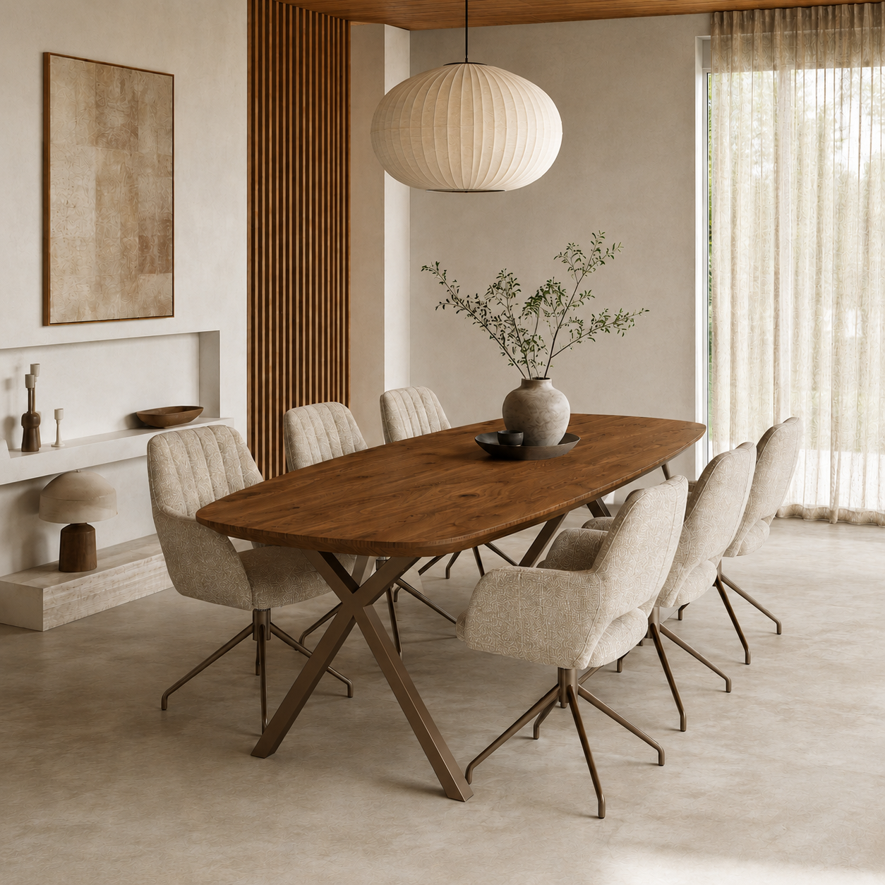 Deens ovale eiken eettafel Tess