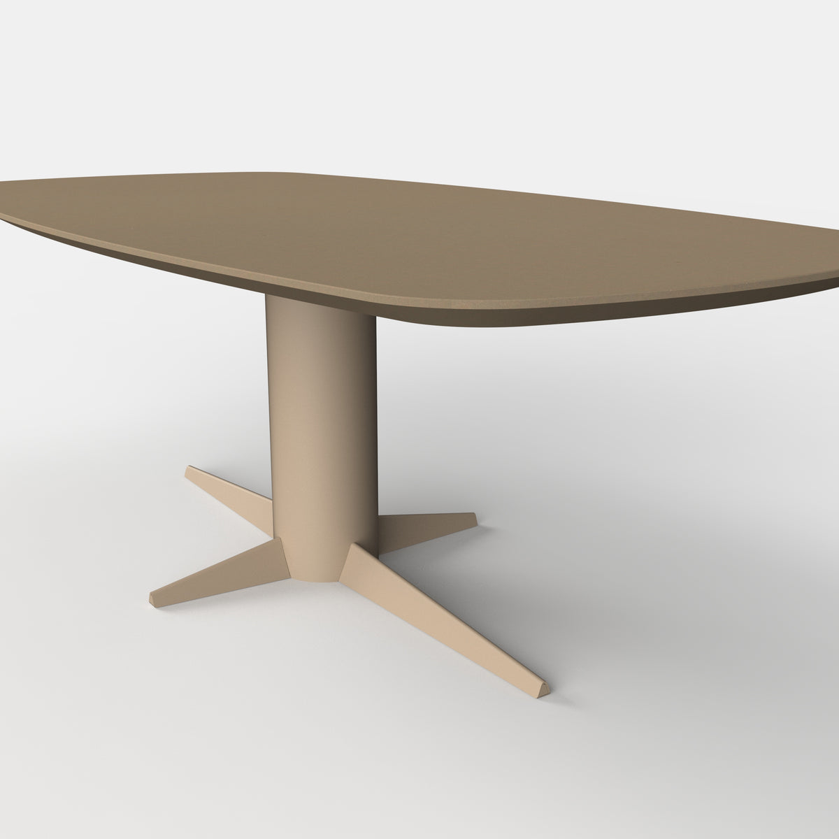 Deens ovale fenix eettafel dex - castoro ottawa - beige onderstel