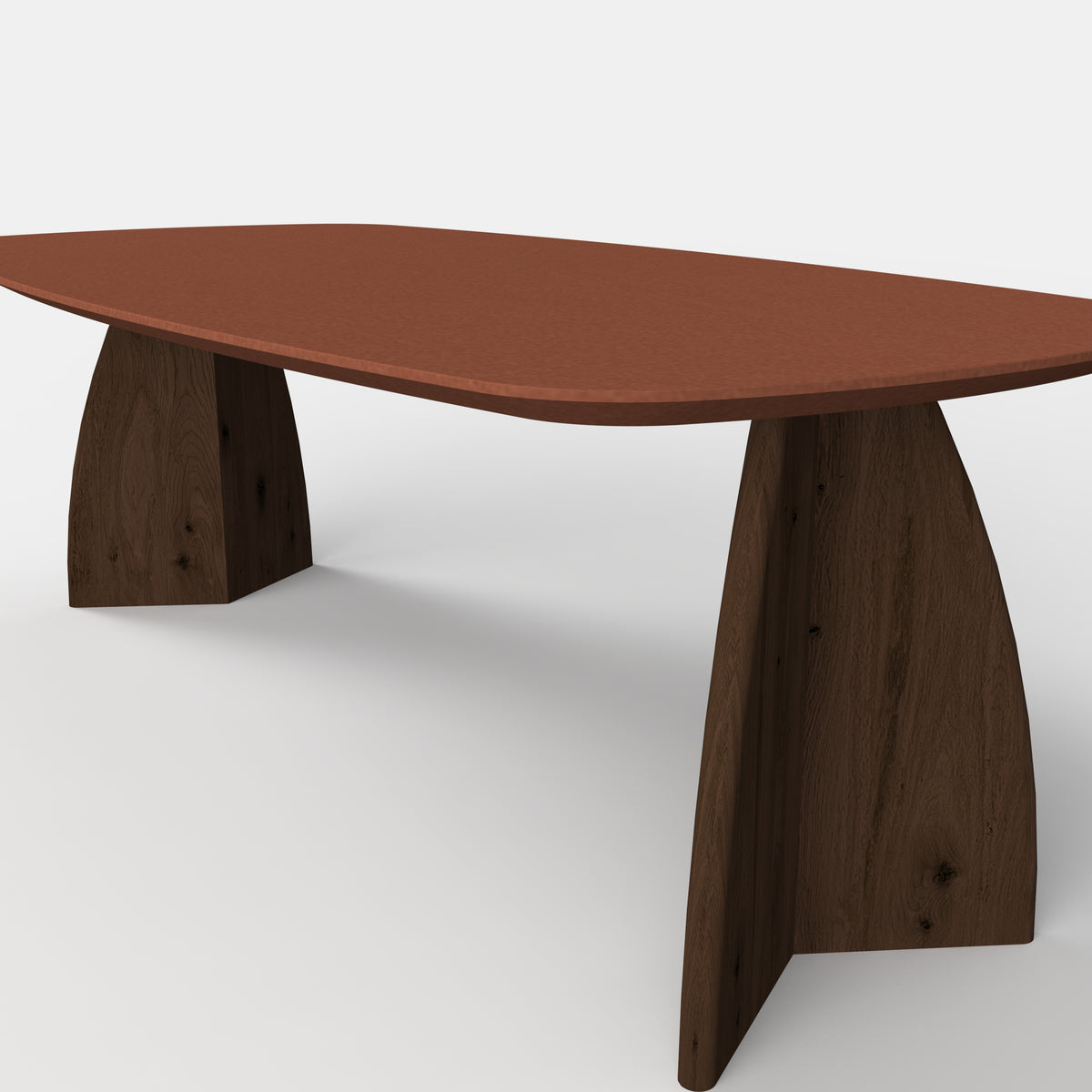 Deens ovale fenix eettafel elva - rosso jaipur - mokka