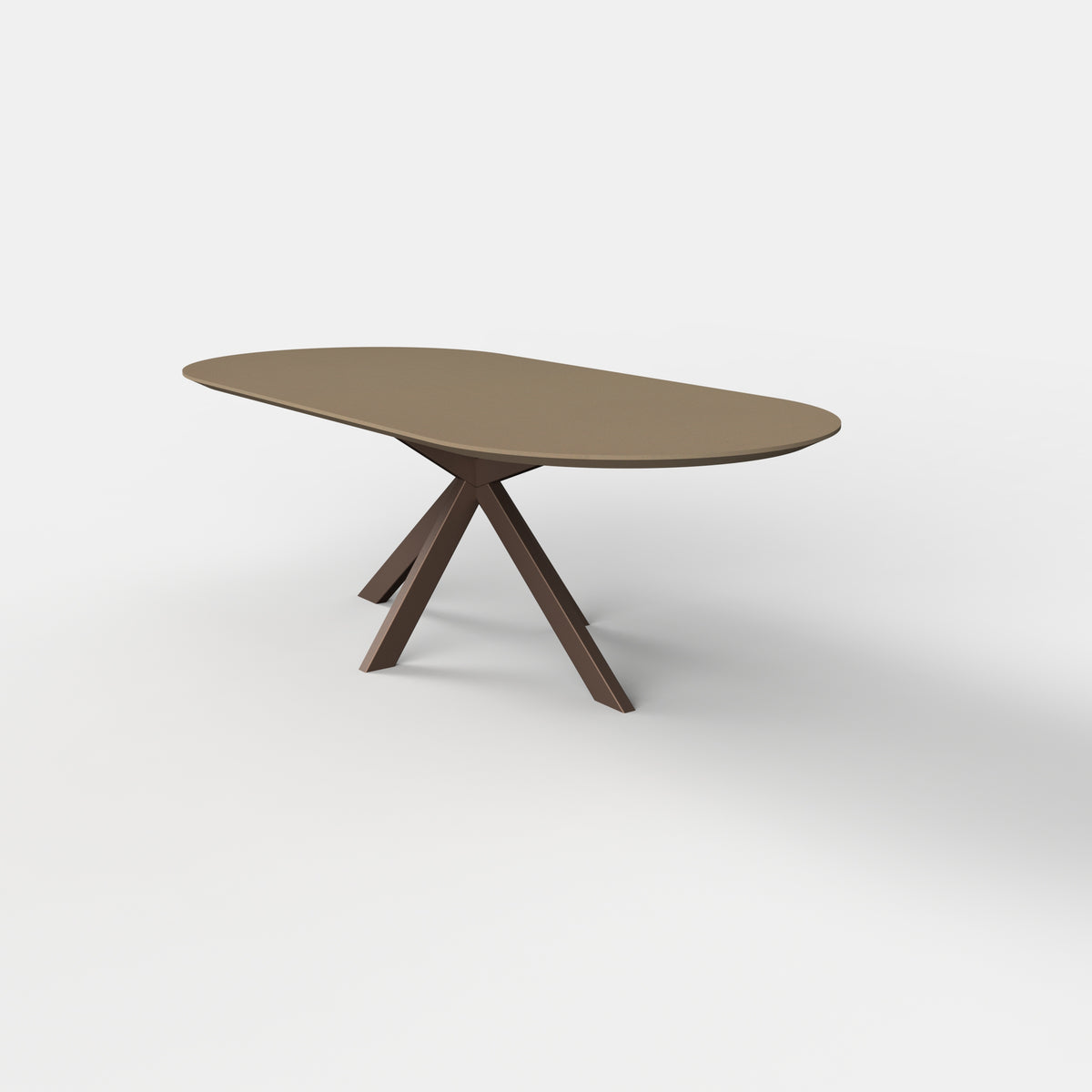 Plat ovale fenix eettafel trevis - castoro ottowa - anodic brown