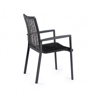 Tuinstoel fox rope charcoal achterkant