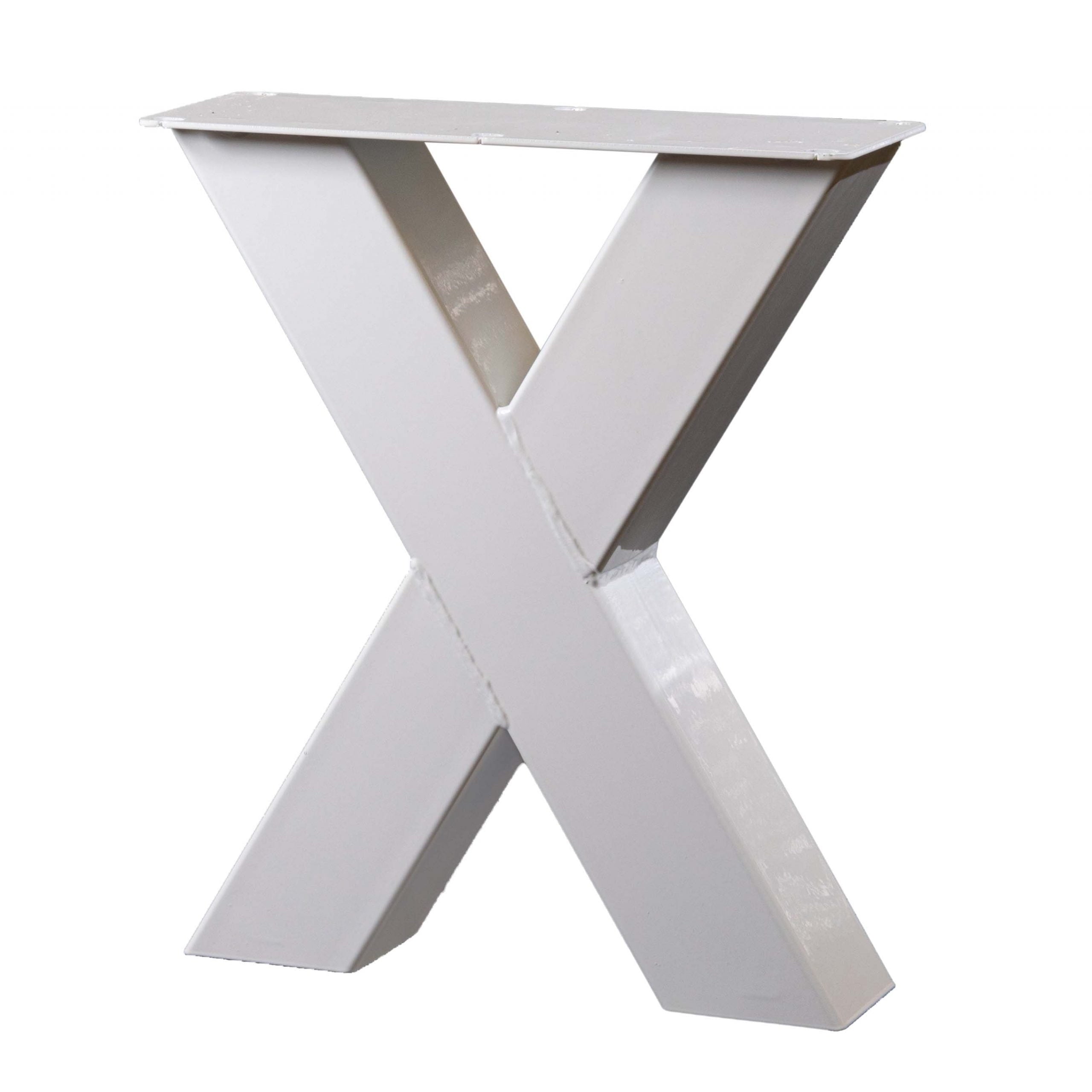 Stalen X-poten bank 8x8 cm
