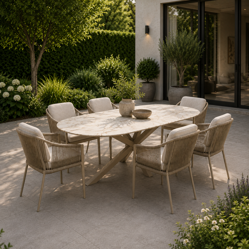 Keramische tuintafels