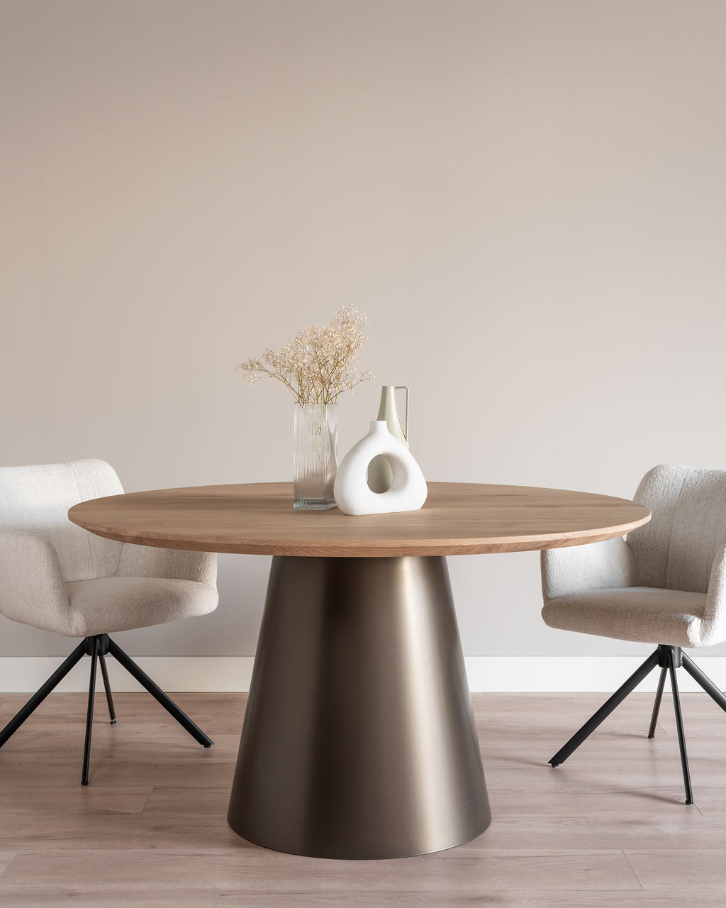 Ronde eettafel eikenhout Lotte 