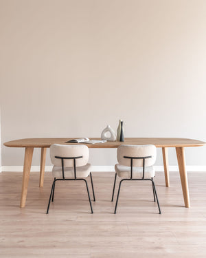 eettafel deens ovaal eikenhout Finn voorkant
