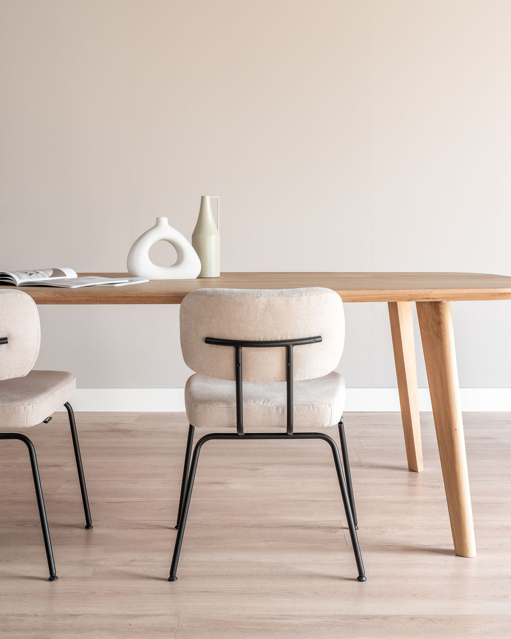 eettafel deens ovaal eikenhout Finn detail 1