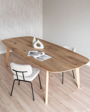 eettafel deens ovaal eikenhout Finn