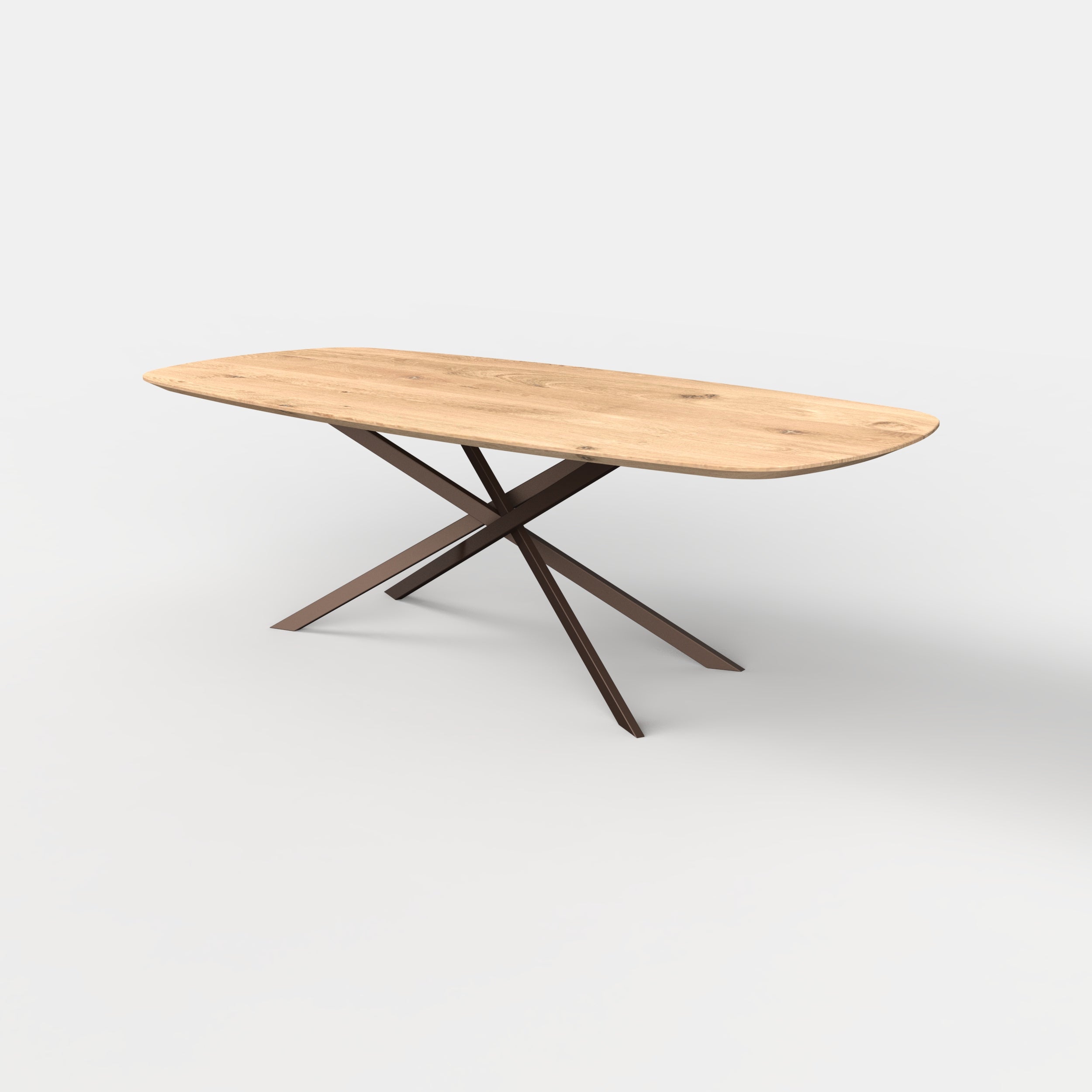 Deens ovale eiken eettafel mikado