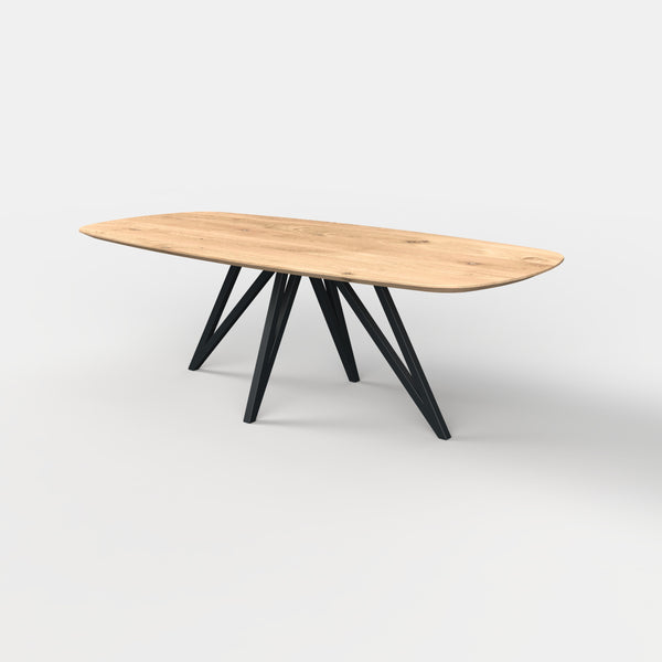 Deens ovale eiken eettafel Vlinder