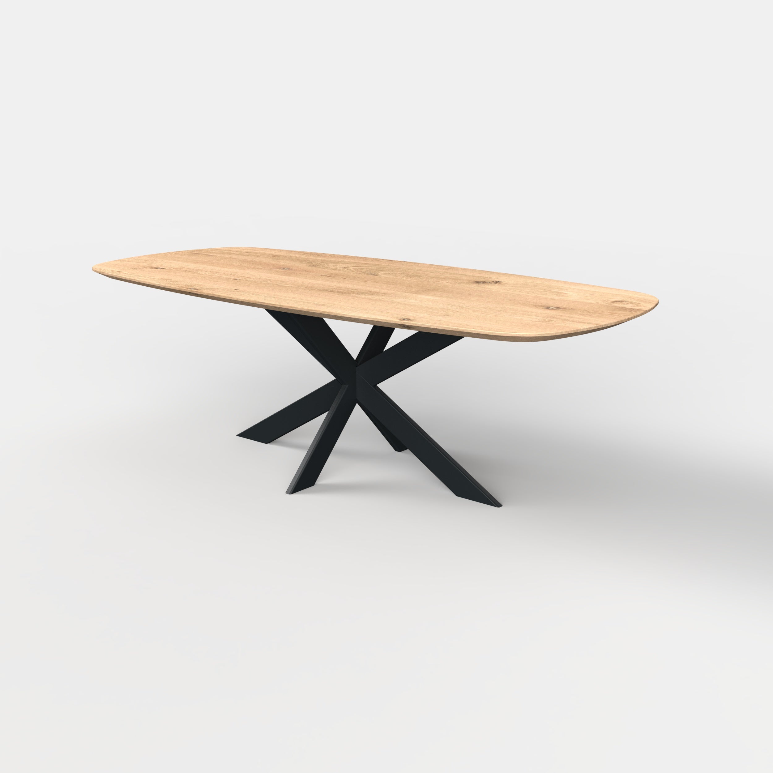 Deens ovale eiken eettafel matrix 10x3 cm