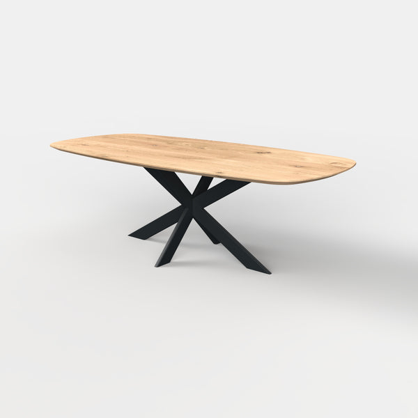 Deens ovale eiken eettafel matrix 10x3 cm