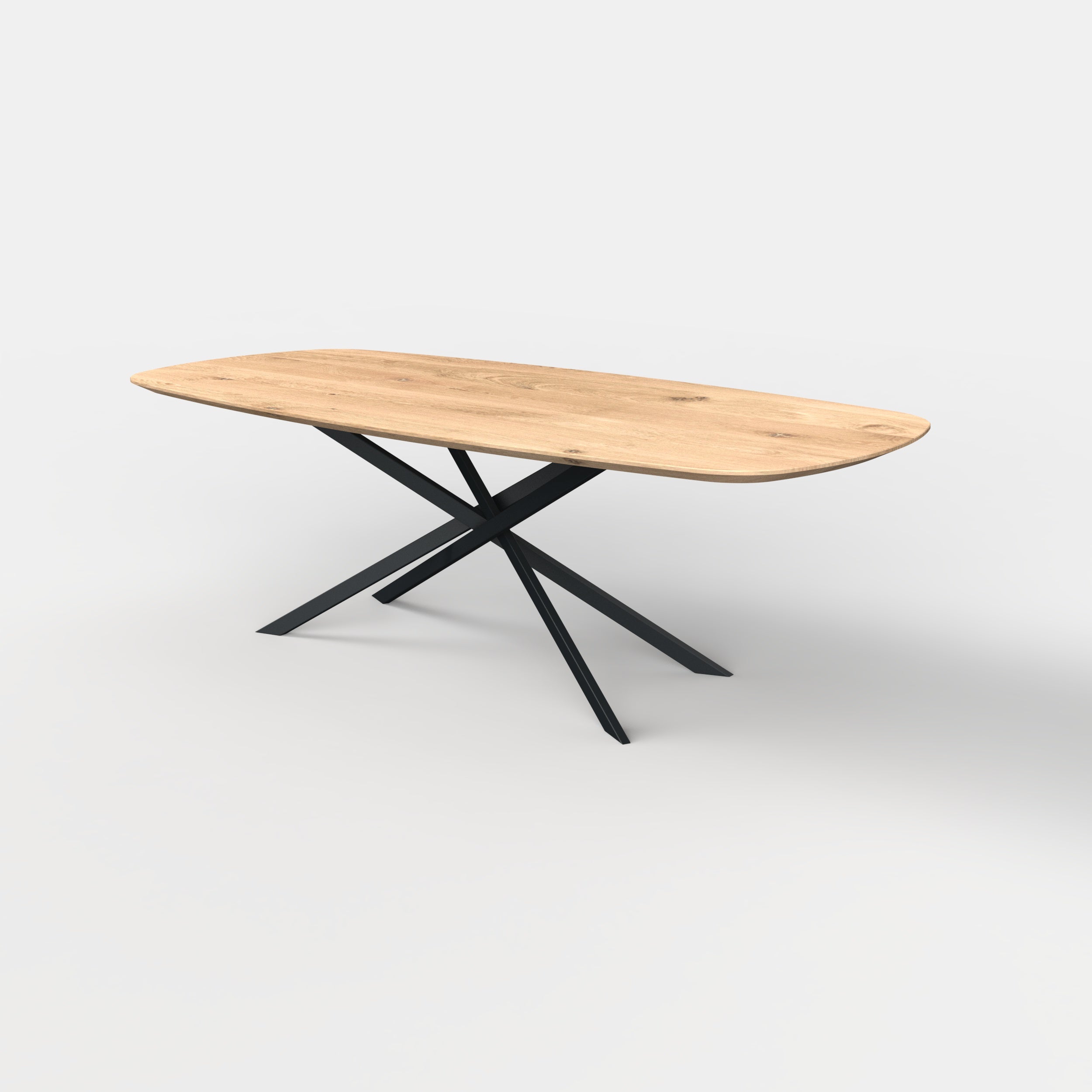 Deens ovale eiken eettafel mikado