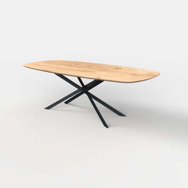 Deens ovale eiken eettafel mikado