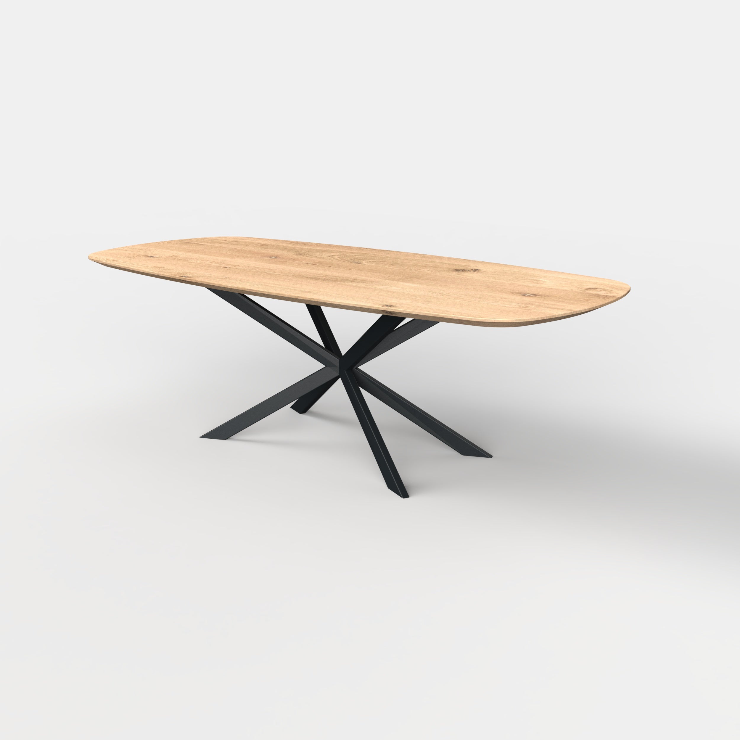 Deens ovale eiken eettafel spider