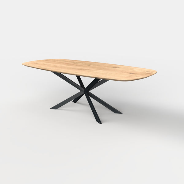 Deens ovale eiken eettafel spider