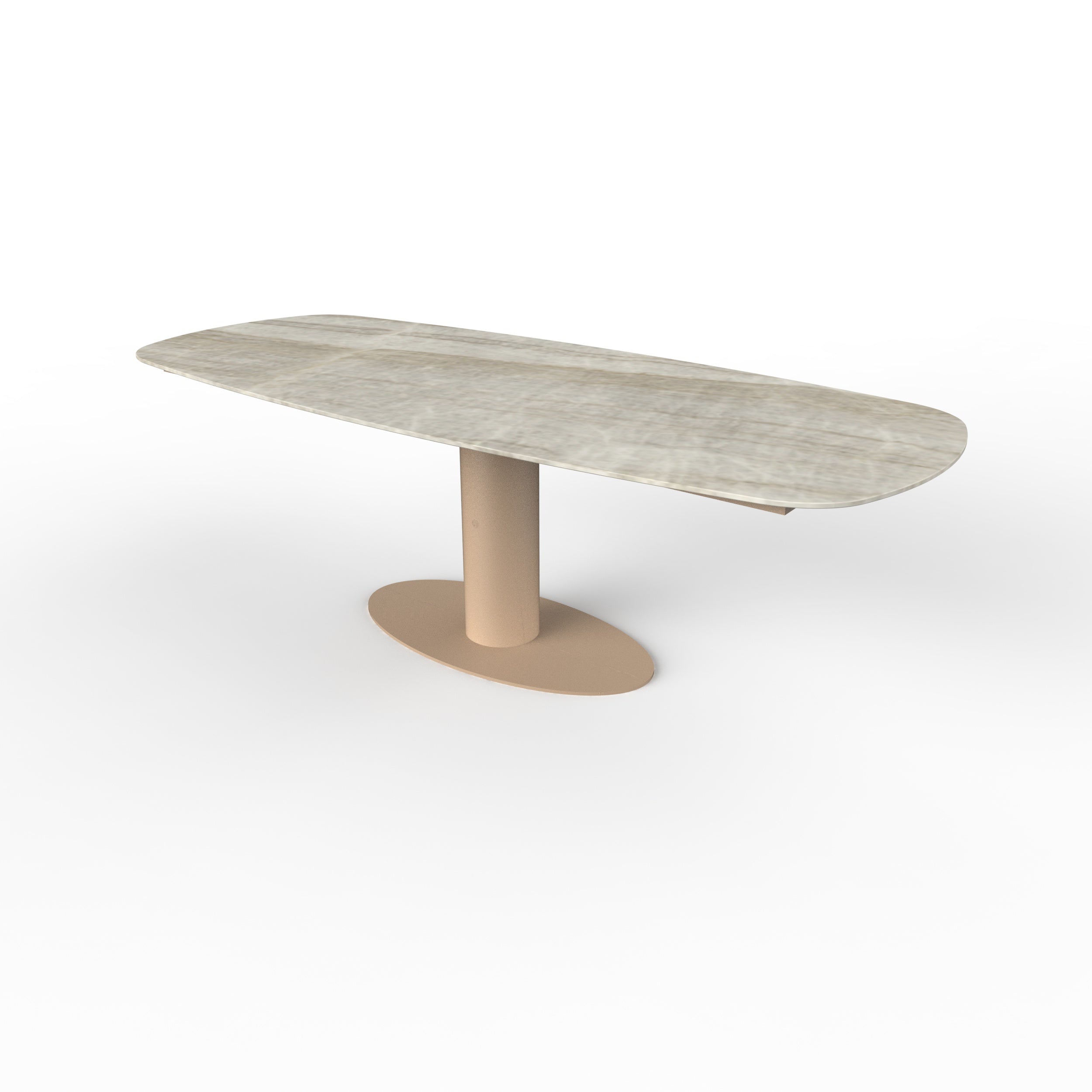 Deens ovale keramische tuintafel - Taj Mahal - avaro beige