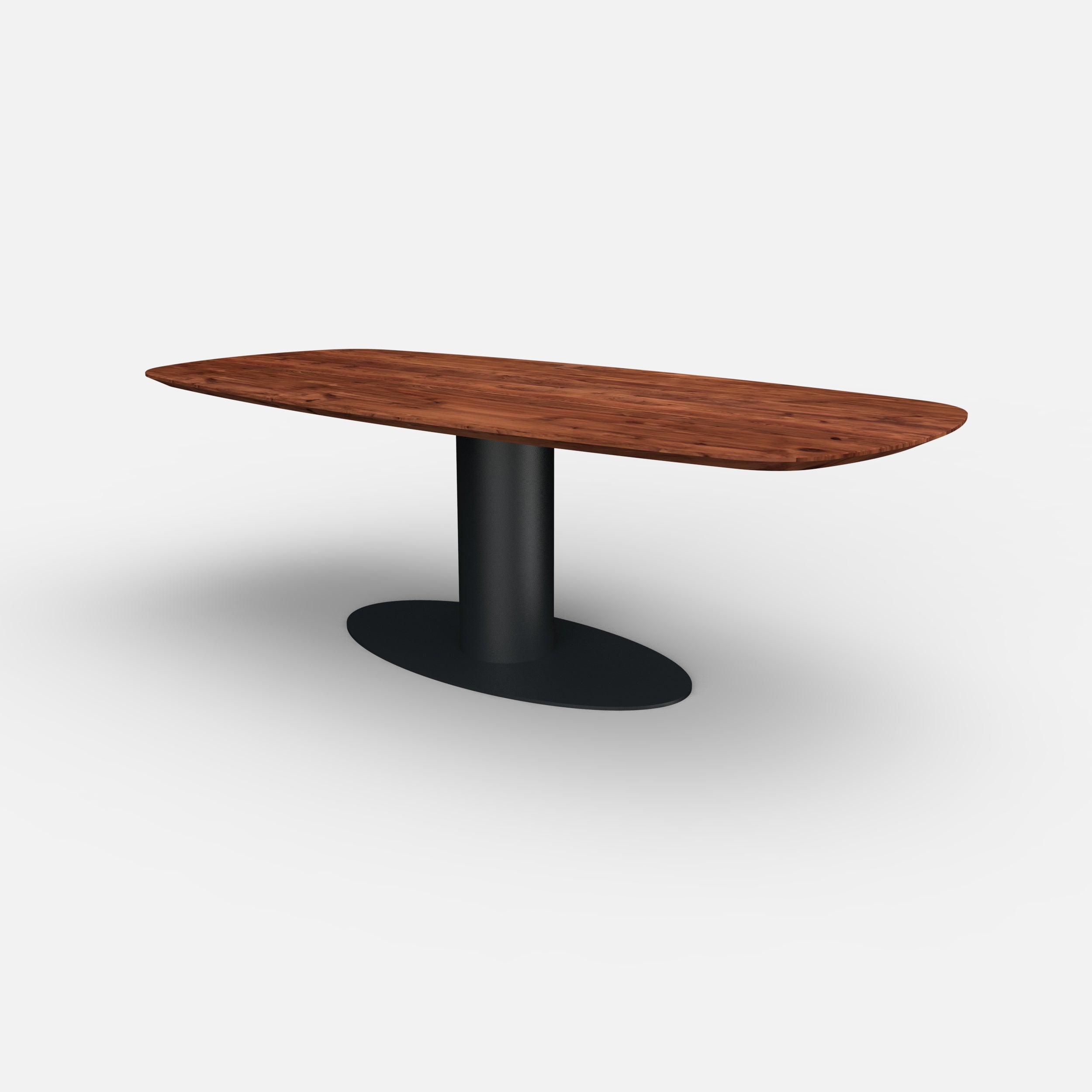 Deens ovale notenhouten eettafel Avaro, massief notenhout, massief walnotenhout, op maat samen stellen, tafel op maat