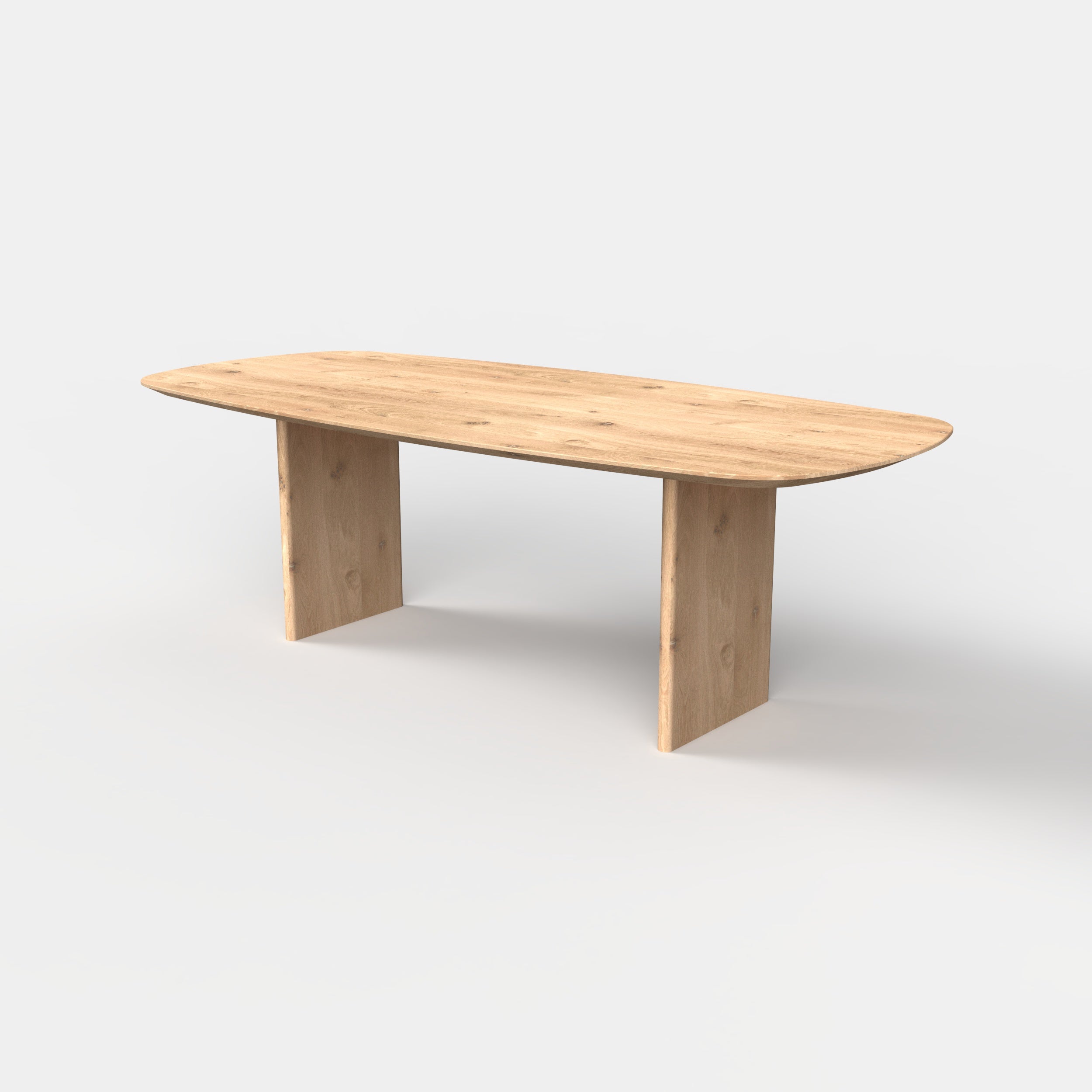 Deens ovale eiken eettafel Arvo, eiken tafelpoten, deens ovaal eiken blad