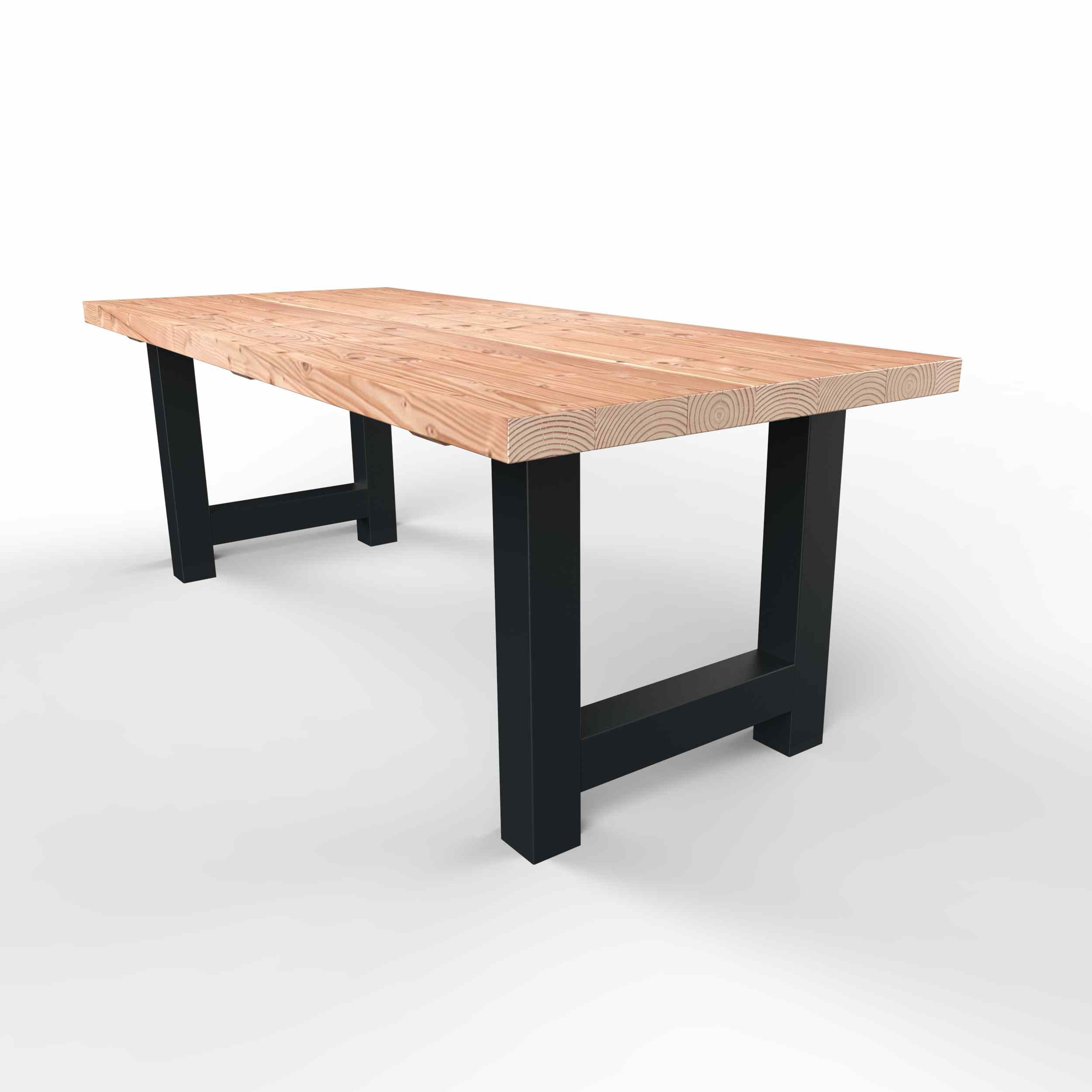 Douglas tuintafel met stalen H-poten