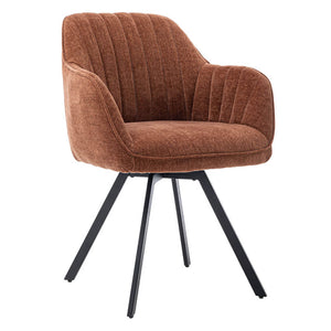 Eetkamerstoel met armleuning bruno pearl copper