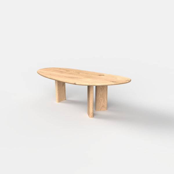 Organische eiken salontafel Tess