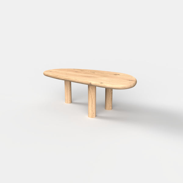 Organische eiken salontafel Rondo