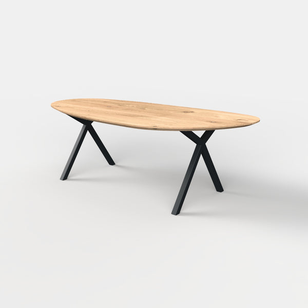 Organische eiken eettafel Tess