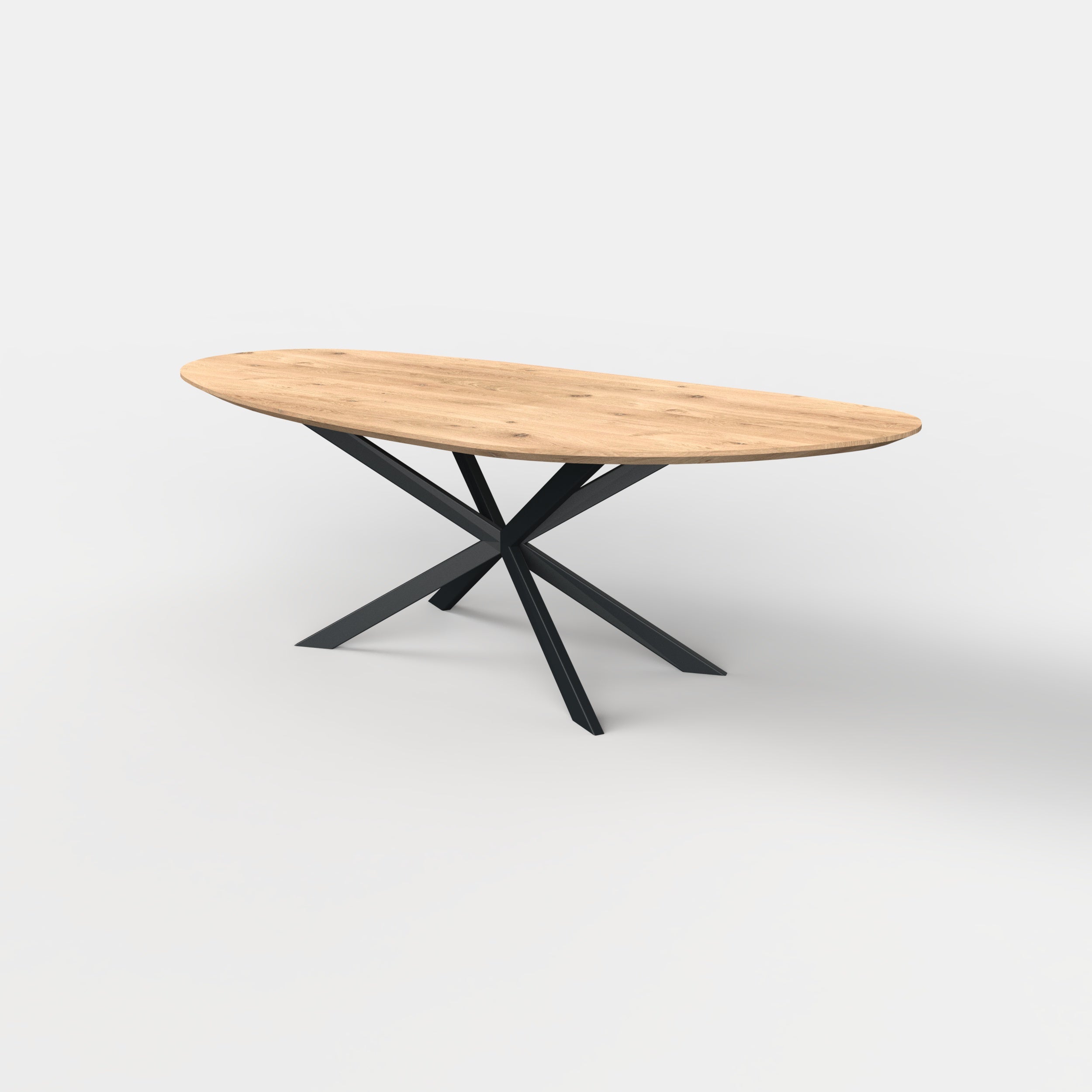 Organische eiken eettafel spider