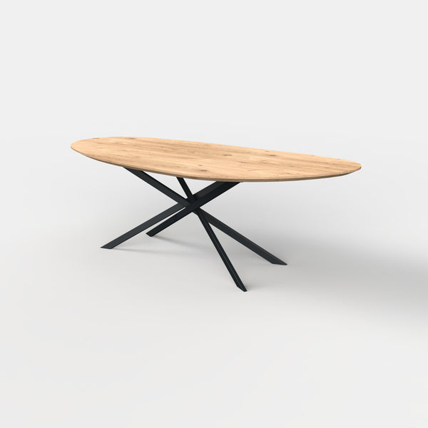 Organische eiken eettafel Mikado