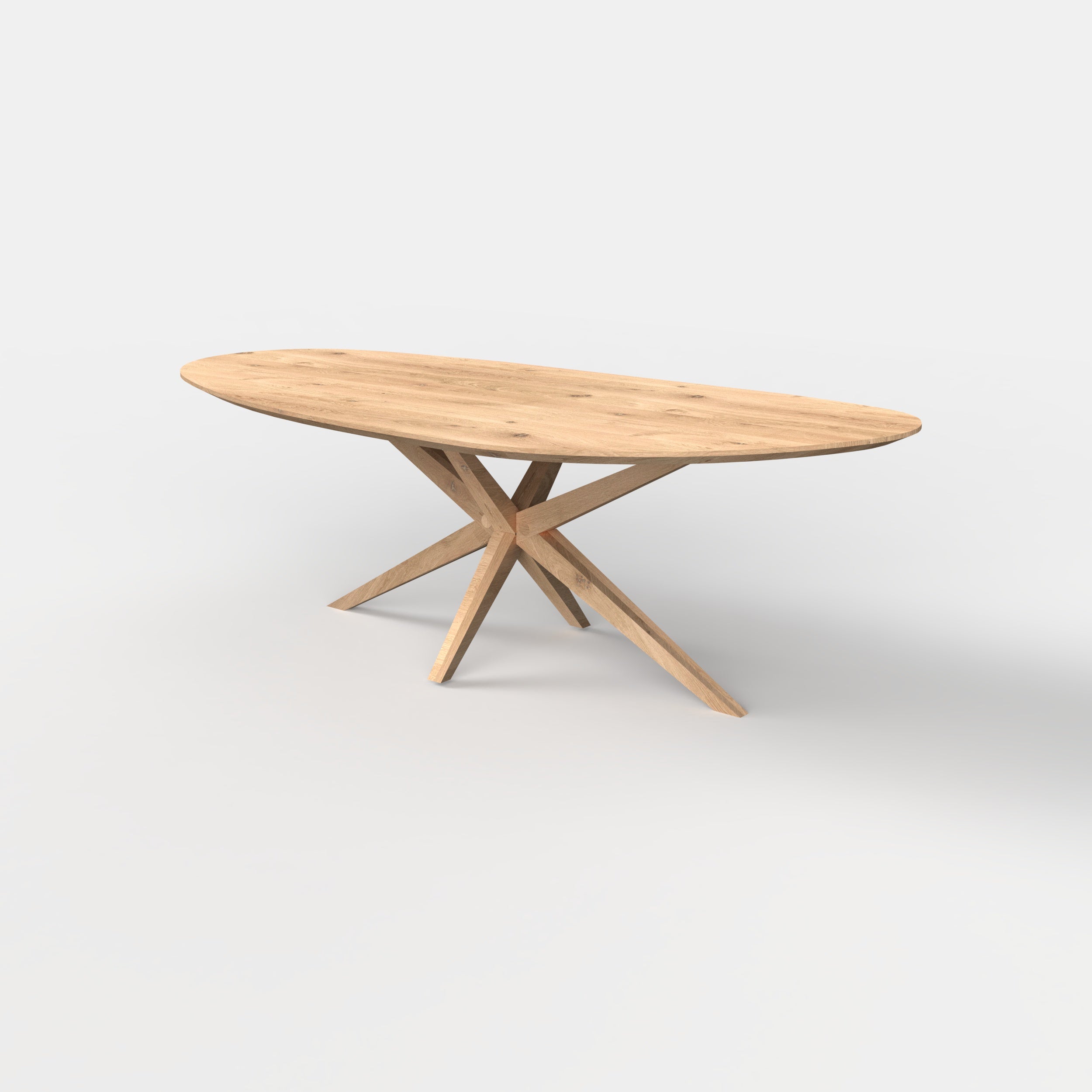 Organische eiken eettafel Nilo