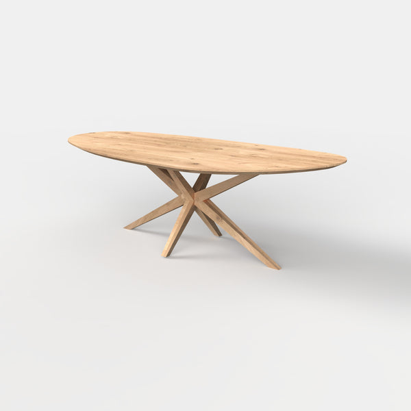 Organische eiken eettafel Nilo