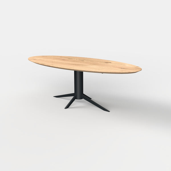 Ovale eiken eettafel Levi