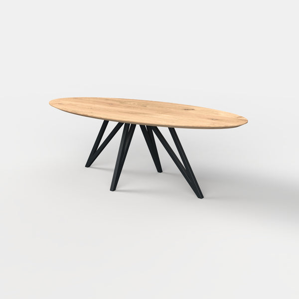 ovale eiken eettafel Vlinder