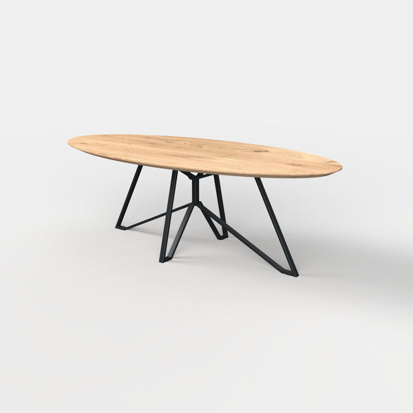 Ovale eiken eettafel mila