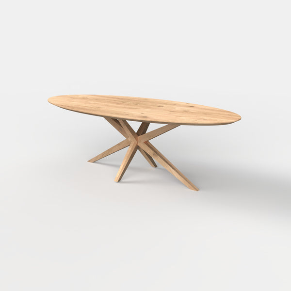 Ovale eiken eettafel Nilo