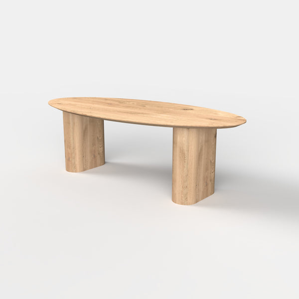 Ovale eiken eettafel Noah