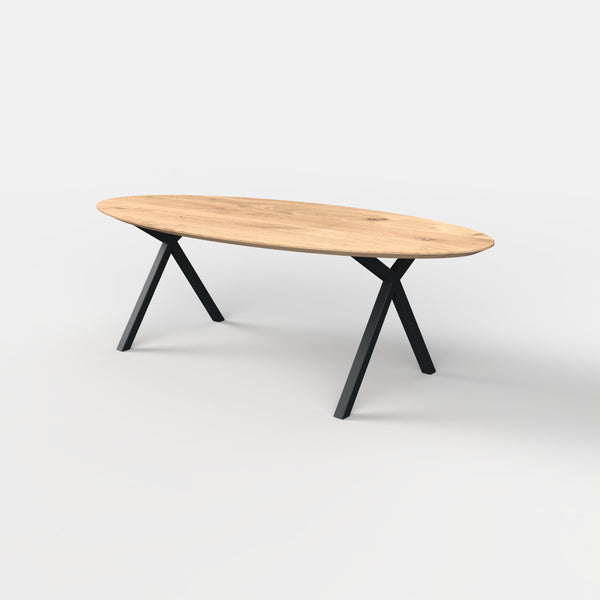 Ovale eiken eettafel Tess
