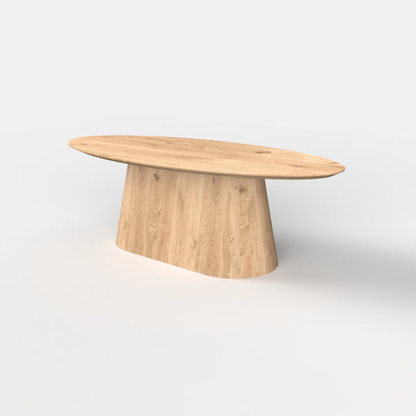 Ovale eiken eettafel Niva