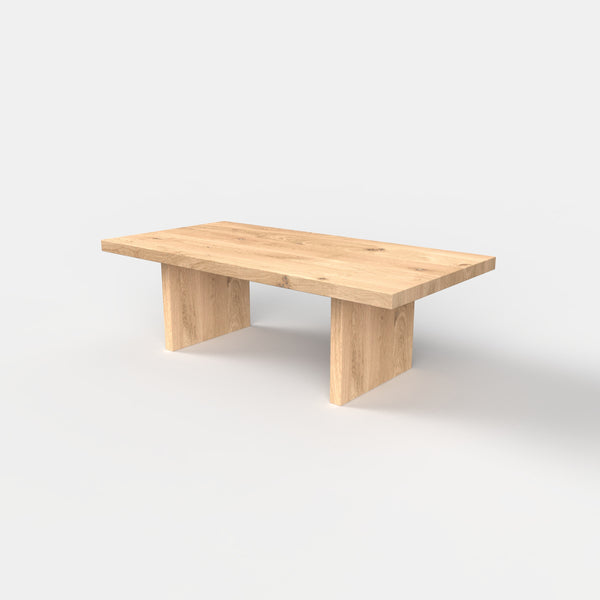 Rechthoekige eiken salontafel Boris