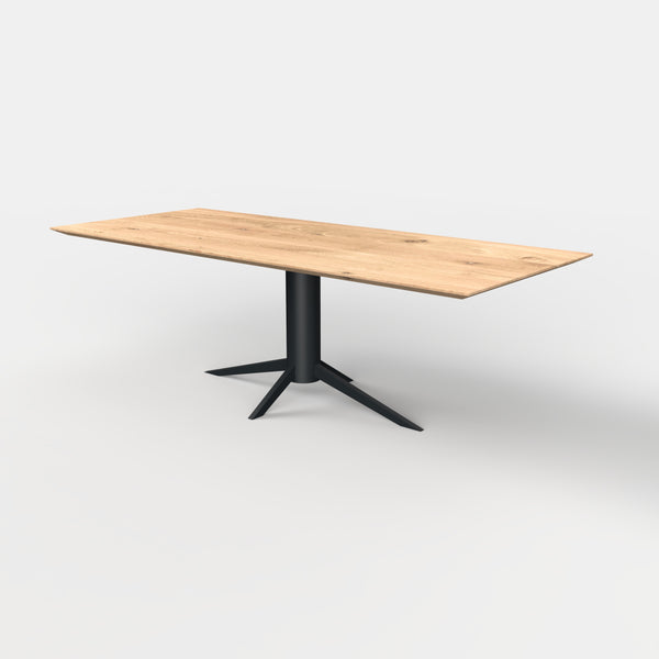 Rechthoekige eiken eettafel Levi