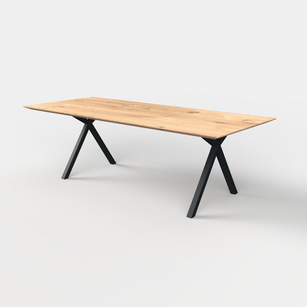 Rechthoekige eiken eettafel Tess