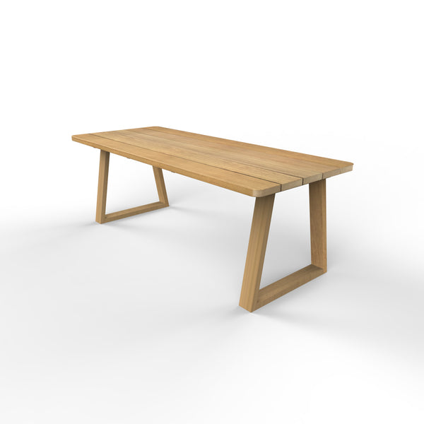 iroko tuintafel trapezium hout