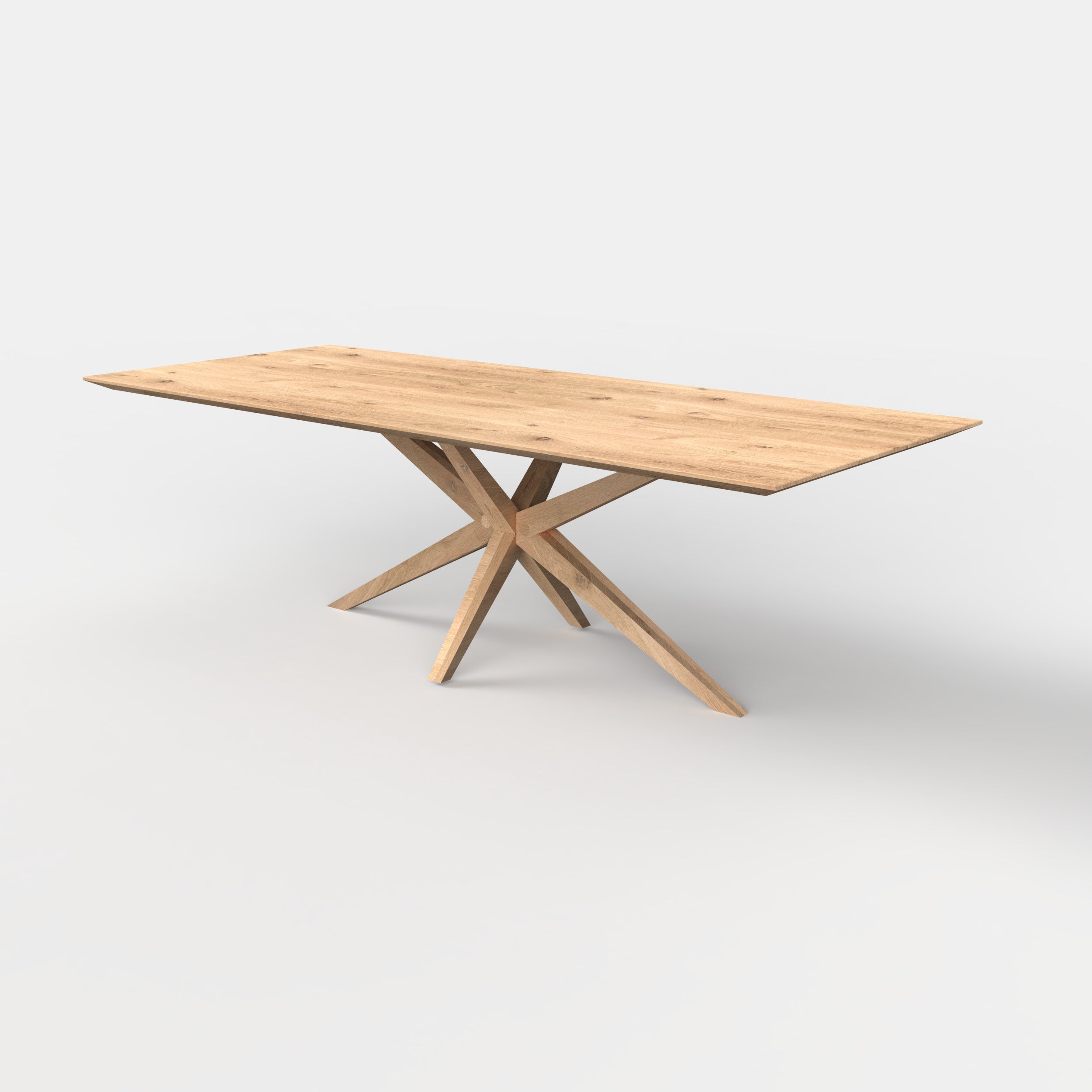 Rechthoekige eiken eettafel Nilo