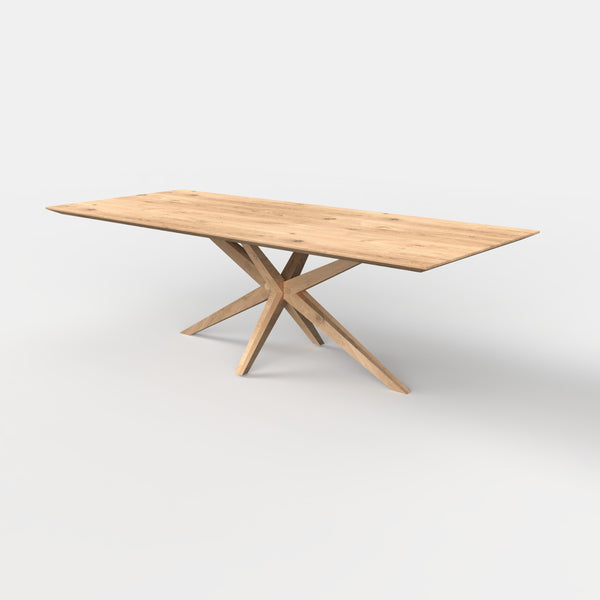 Rechthoekige eiken eettafel Nilo