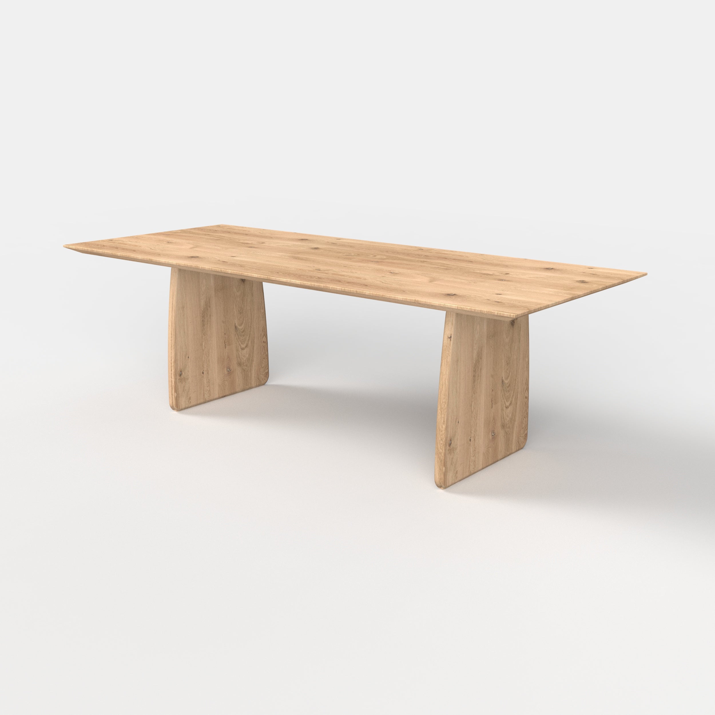 Rechthoekige eiken eettafel noë, massief eikenhout