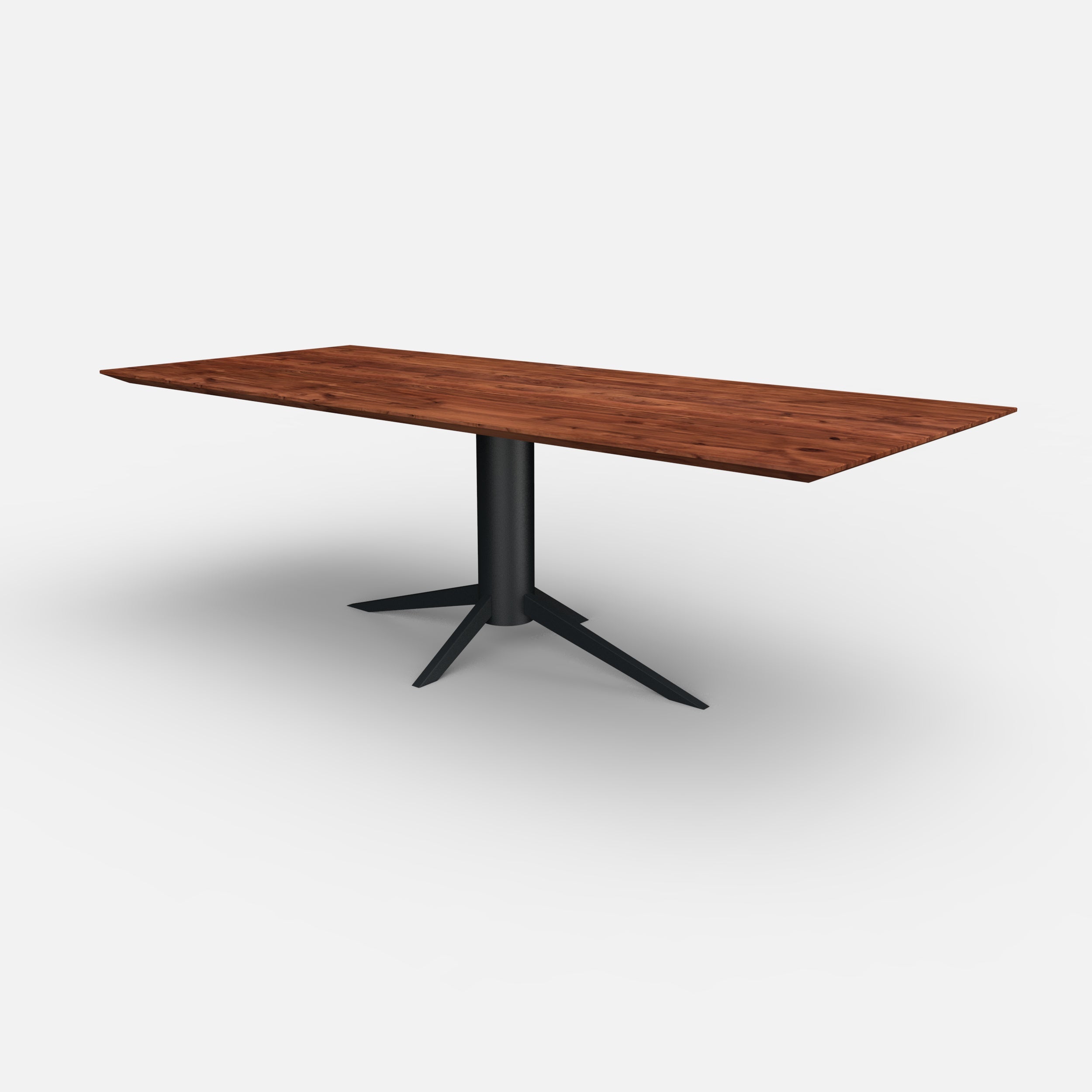 Rechthoekige notenhouten eettafel Levi, massief notenhout, massief walnoten hout, tafel op maat, eettafel samenstellen
