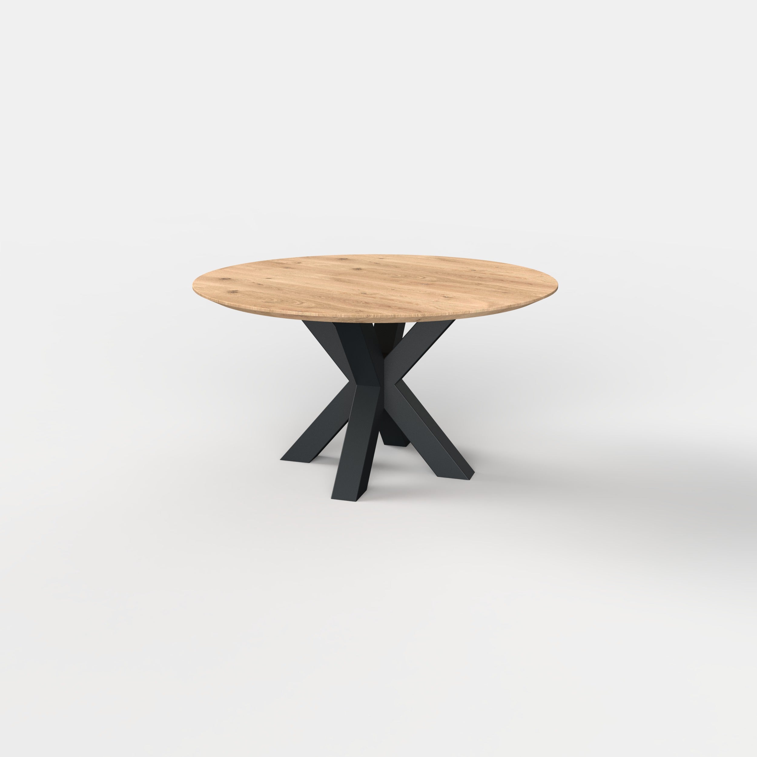 Ronde eiken eettafel matrixpoot